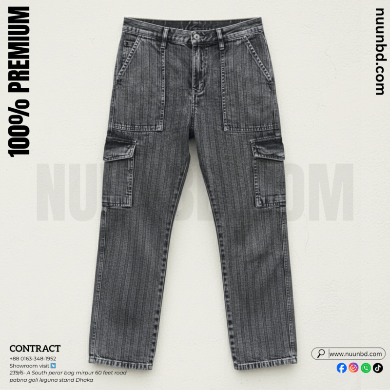 SIX POCKET BAGGY ASH COLOUR