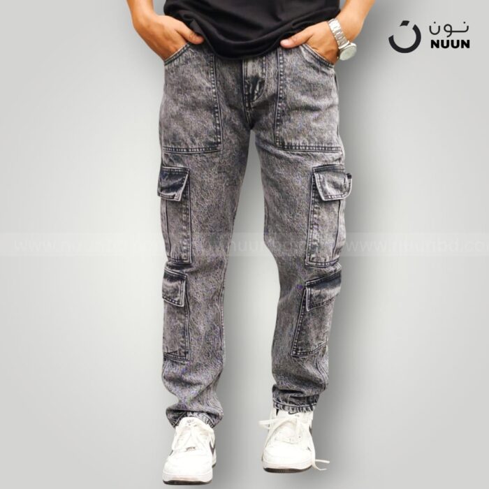 NEW 8 POCKET BAGGY ASH BLACK