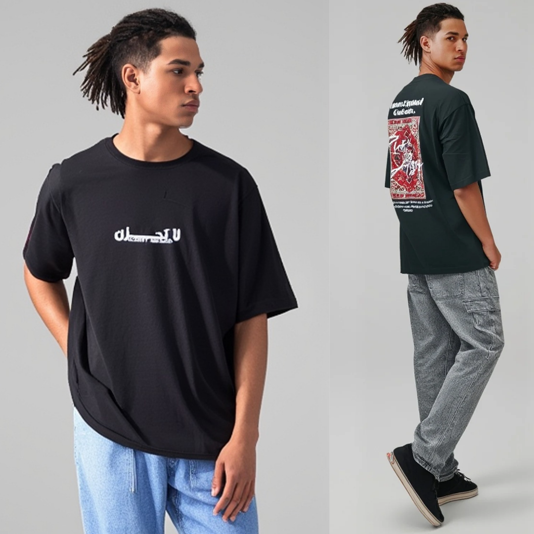 NEW DROP SHOULDER BLACK