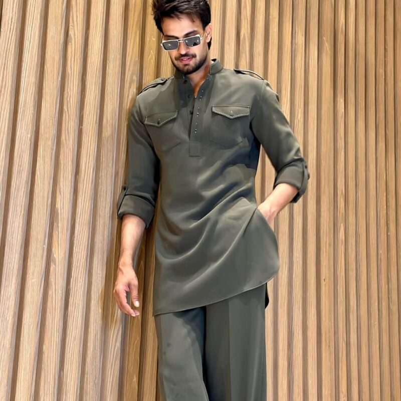 New Bootcut kabuli set Olive