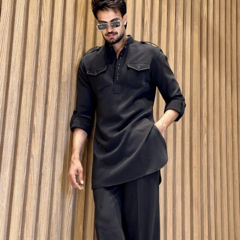New Bootcut kabuli set Black