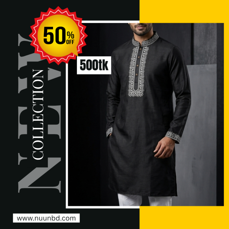 Panjabi double part Black