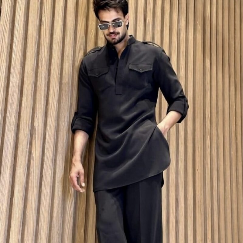 Bootcut kabuli set Black