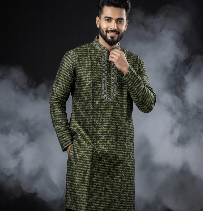 Cotton-silk blend GREEN