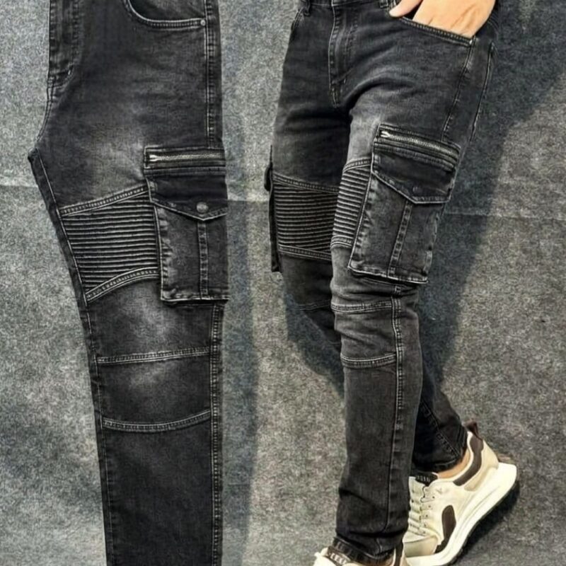 Moto-Cargo Denim Ash black..